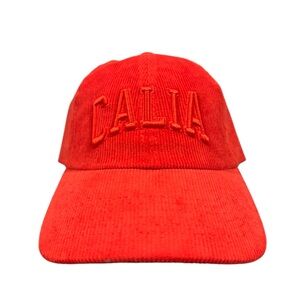 CALIA Red Corduroy Baseball Cap